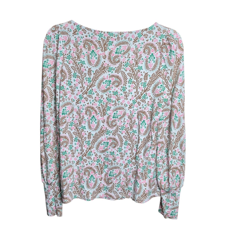 Boden Womens US 6 Paisley Floral Top Cotton Modal Boho Cottagecore - Picture 3 of 6